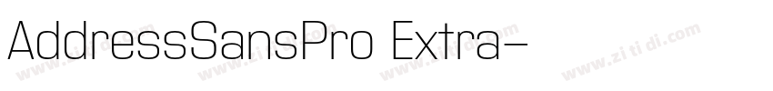 AddressSansPro Extra字体转换